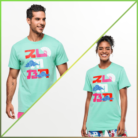 Eastern Flavor Crew Neck Tee - Light Green